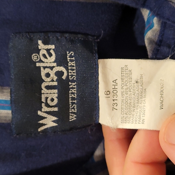 Wrangler Western Shirt Size 16 - Picture 3 of 4